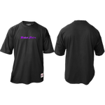 Camiseta Oversized Aplique Roxo Espelhado