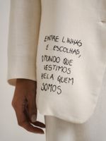 Blazer Linho Misto Personalizado exclusivo - Off White