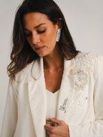 Blazer Linho Misto Personalizado exclusivo - Off White