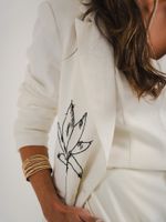 Blazer Alfaiataria Flor - Savile Off White