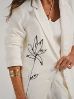 Blazer Alfaiataria Flor - Savile Off White