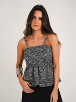 Top Babado - Preto e Branco