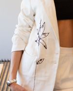 Blazer Alfaiataria Flor - Savile Off White
