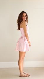 Vestido Itália Curto - Listra Rosa