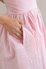 Vestido Itália Curto - Listra Rosa
