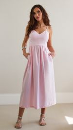 Vestido Itália - Listra Rosa