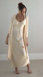 Slip Dress Longo - Manteiga