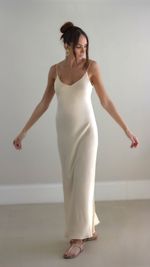 Slip Dress Longo - Manteiga
