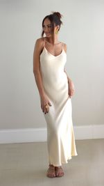 Slip Dress Longo - Manteiga