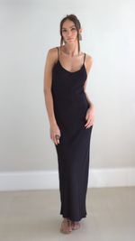 Slip Dress Longo - Preto