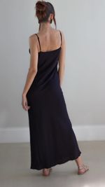 Slip Dress Longo - Preto