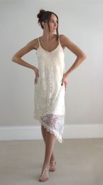 Slip Dress Renda - Manteiga