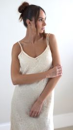 Slip Dress Renda - Manteiga