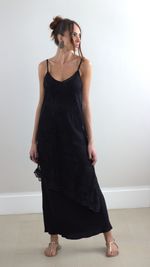 Slip Dress Renda - Preto
