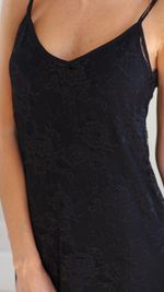 Slip Dress Renda - Preto