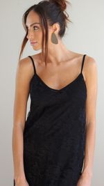 Slip Dress Renda - Preto
