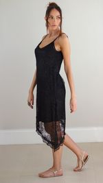 Slip Dress Renda - Preto