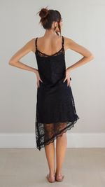 Slip Dress Renda - Preto
