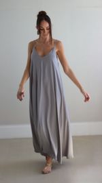 Vestido Amplo - Cinza