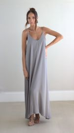 Vestido Amplo - Cinza