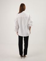 Camisa Over Bolso Crochê - Preto
