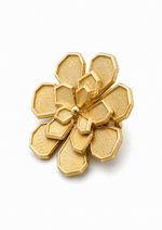 Broche Flor Geométrica Dourada