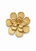 Broche Flor Geométrica Dourada