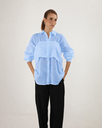 Camisa Ampla com Top - Azul