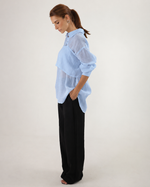 Camisa Ampla com Top - Azul