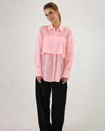 Camisa Ampla com Top - Rosa