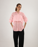 Camisa Ampla com Top - Rosa