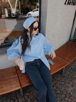 Camisa Over Bordada - Listra Navy