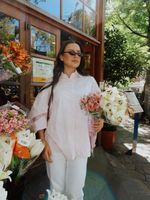 Camisa Over Bordada - Listra Rosa