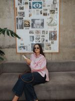 Camisa Over Bordada - Listra Vermelha