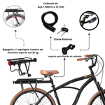Kit Bicicleta Terral 29 BLITZ  Alumínio 21v e freios a disco + Bagageiro E Cadeado