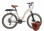 Kit Bicicleta Blitz Comodo 26 Urbana 21v + Bagageiro, Cestinha  e Cadeado