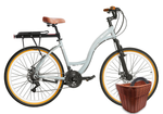 Kit Bicicleta Blitz Comodo 26 Urbana 21v + Bagageiro, Cestinha  e Cadeado