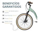 Kit Bicicleta Blitz Comodo 26 Urbana 21v + Bagageiro, Cestinha  e Cadeado