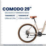 Kit Bicicleta Blitz Comodo 29 Shimano 21v +  Bagageiro, Cestinha e cadeado 