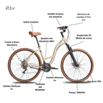 Bicicleta 29 BLITZ Comodo Urbana Shimano 21v Freio à Disco