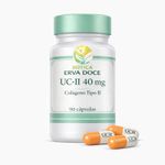 UC II 40mg 60 cápsulas Colágeno Tipo II Selo Autenticidade