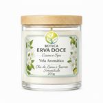 Vela Aromática Chá de Lima e Jasmim 200g Botica Essence Spa