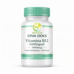 Vitamina B12 Sublingual 1000mcg Cianocobalamina – 60 Doses