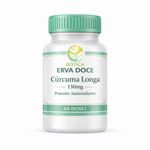 Curcuma longa 130mg 60 Doses Alto Teor de Curcumina