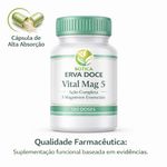 Vital Mag 5 120 doses: 5 Magnésios para Saúde e Vitalidade
