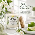 Vela Aromática Chá de Lima e Jasmim 200g Botica Essence Spa