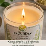 Vela Aromática Erva Doce e Bergamota 200g Botica Essence Spa