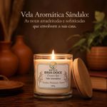 Vela Aromática Sândalo 200g Linha Botica Essence Spa