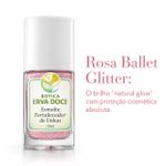 Esmalte Fortalecedor para Unhas Cor Rosa Ballet Glitter 10mL