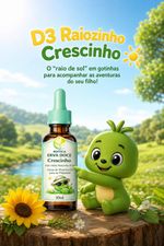 Gotas de Vitamina D3 Raiozinho 10mL Crescinho Kids e Baby